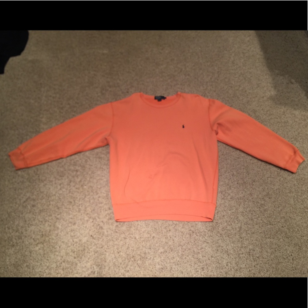 Polo mens orange crew neck size L
